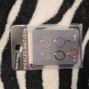 Metallic Hoop Nose Rings